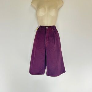 NWT Deadstock Vintage 90s Women's Purple/Burgundy Shorts